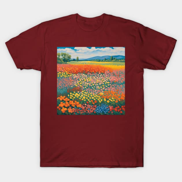 Flower Field T-Shirt by TojFun